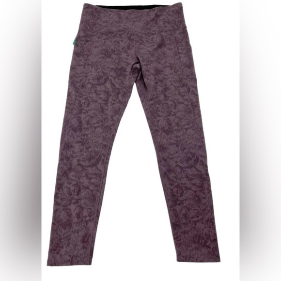 Tuff Athletics Pants - Tuff Athletics Women’s Mauve Heather Floral Pattern Leggings - Size XXL